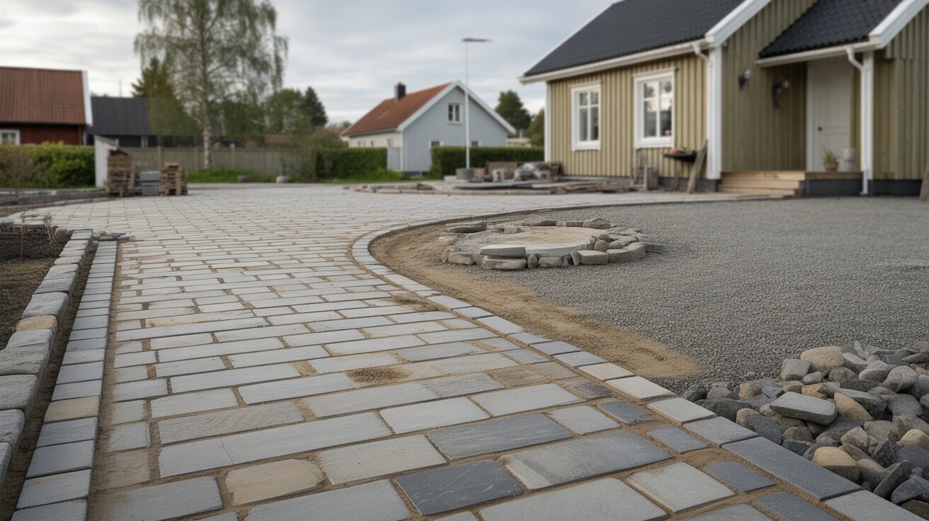 Stenläggning i Gustavsberg